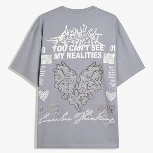 Bershka Short Sleeve Cotton Graphic T-Shirt